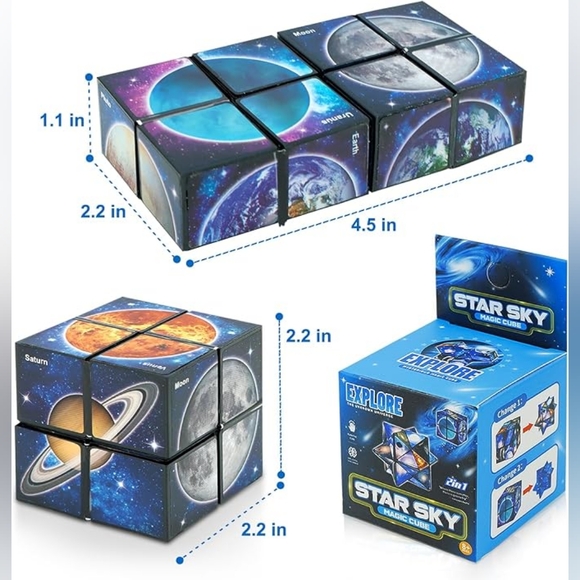 Star Cube Magic Cube Set, 2 in 1 Yoshimoto Cube for Kids and Adults, Toy - Picture 5 of 6